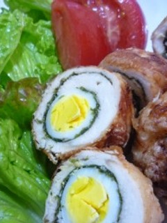 ささみのうずら卵巻き揚げ-レシピのメイン写真