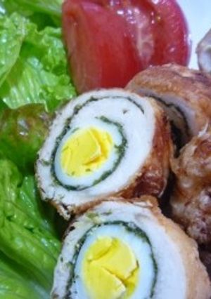 ささみのうずら卵巻き揚げ-レシピのメイン写真