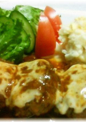 煮込みチーズハンバーグ♡-レシピのメイン写真
