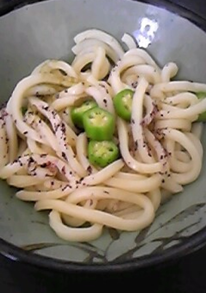 簡単 おくらとゆかりの冷やしうどん-レシピのメイン写真