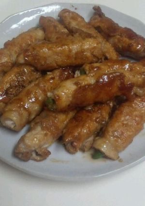 しゃぶしゃぶ用お肉で！甘辛野菜肉巻き★-レシピのメイン写真