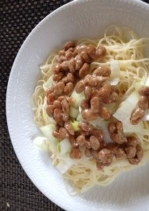 ヘルシー納豆冷製パスタ-レシピのメイン写真