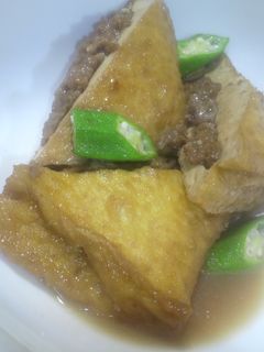 簡単♪厚揚げの挽き肉はさみ煮-レシピのメイン写真