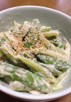 セロリとスナップえんどうの白和え-レシピのメイン写真