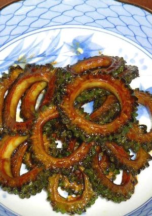 ゴーヤのオリーブオイル焼き・醤油風味-レシピのメイン写真