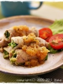 簡単■レタスくるくる肉巻きりんごソース■-レシピのメイン写真