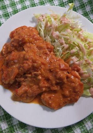鶏ムネ肉のトマトクリームチーズ焼き-レシピのメイン写真