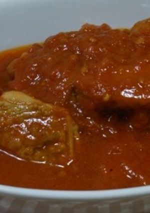 鶏肉とごぼうのトマトソースの煮込み-レシピのメイン写真