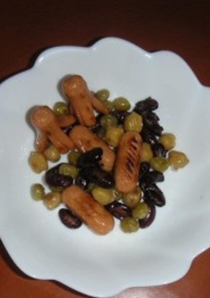ソーセージとお豆炒め-レシピのメイン写真