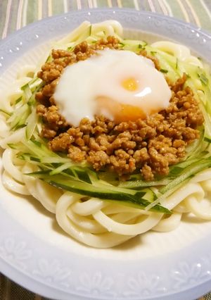 ジャージャーうどん☆温玉のせ-レシピのメイン写真