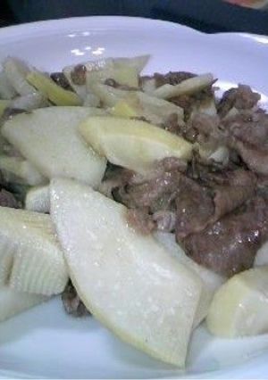 竹の子と牛肉の塩炒め-レシピのメイン写真
