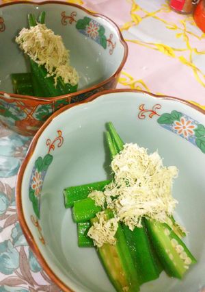 オクラのお浸し　とろろ昆布添え-レシピのメイン写真