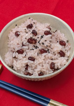 【白米2合+もち米1合】炊飯器でお赤飯-レシピのメイン写真