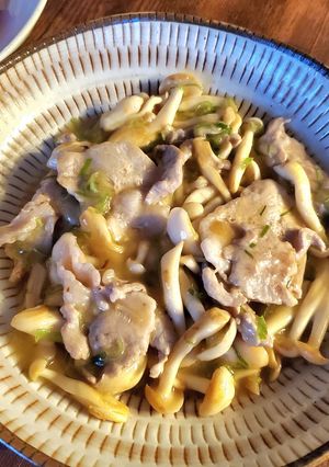 豚肉しめじのシークワねぎ塩ダレ炒め-レシピのメイン写真
