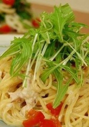 ツナと水菜の和風スパゲティ-レシピのメイン写真