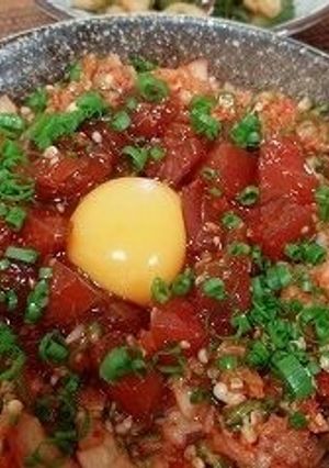 マグロユッケ＆キムチ丼-レシピのメイン写真