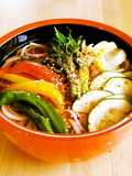 簡単すぎでゴメン♪夏野菜の素揚げうどん