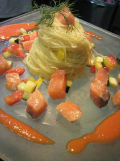サーモンマリネと野菜の冷製パスタ-レシピのメイン写真