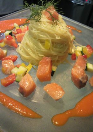 サーモンマリネと野菜の冷製パスタ-レシピのメイン写真