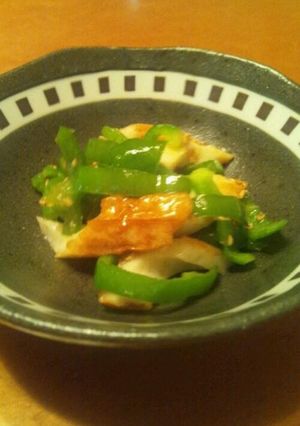 ピーマンとちくわの醤油麹炒め-レシピのメイン写真