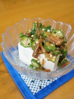 冷やっこ~オクラのなめたけ和え~-レシピのメイン写真