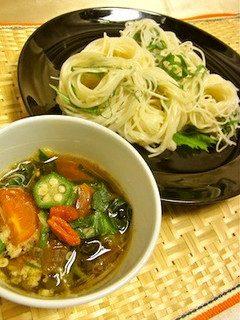 ソーメンの薬膳スープつけ麺-レシピのメイン写真