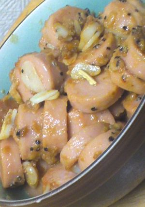 速攻♪魚肉ソーセージの豆乳にんにく炒め！-レシピのメイン写真