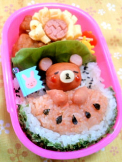 夏のキャラ弁☆スイカ&リラックマ-レシピのメイン写真