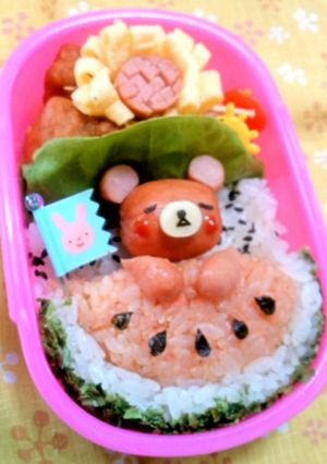 夏のキャラ弁☆スイカ&リラックマ-レシピのメイン写真