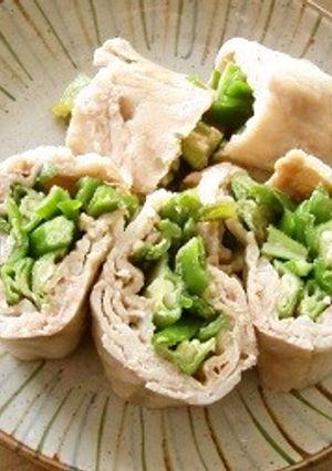 オクラ+ピーマンの肉まきを、お弁当に-レシピのメイン写真
