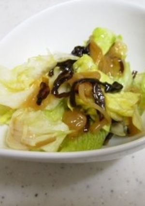 前菜に♪レタスの昆布和え-レシピのメイン写真