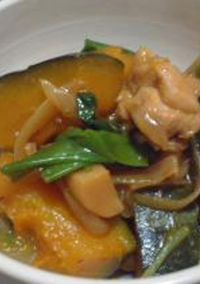 かぼちゃと鶏肉の煮物-レシピのメイン写真