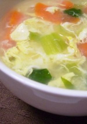 チンゲン菜の中華たまごスープ♪簡単-レシピのメイン写真