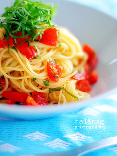 さっぱり!トマトと大葉の冷たいパスタ-レシピのメイン写真