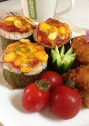 お昼に！ピザみたいな洋風巻き寿司-レシピのメイン写真