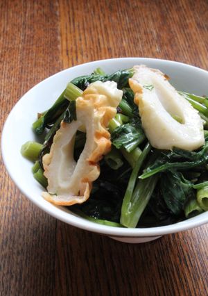 パパッと！空芯菜とチクワの塩昆布マヨあえ-レシピのメイン写真