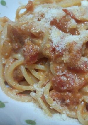 フライパン一つでトマトクリームパスタ☆-レシピのメイン写真