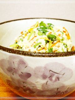 シンプルに♪三つ葉と人参の白和え-レシピのメイン写真