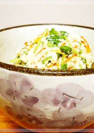 シンプルに♪三つ葉と人参の白和え-レシピのメイン写真