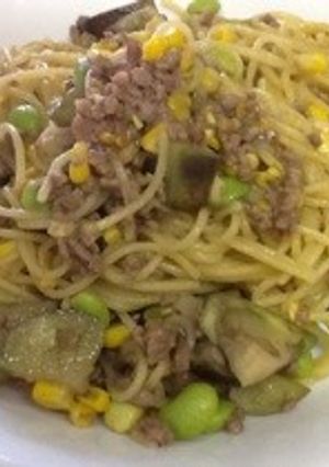 フライパン一つで夏野菜カレーパスタ-レシピのメイン写真