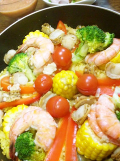 夏野菜パエリア-レシピのメイン写真