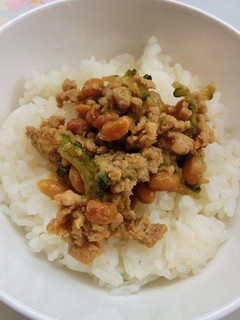 ゴーヤ入り納豆そぼろご飯-レシピのメイン写真