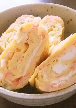 お弁当に♪カニカマ卵焼き-レシピのメイン写真