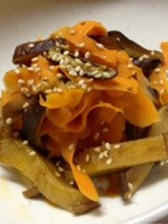 人参と椎茸のきんぴら-レシピのメイン写真
