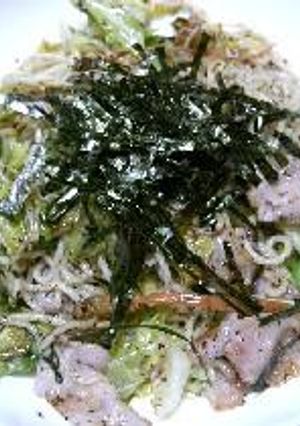 梅しそ塩焼きそば-レシピのメイン写真