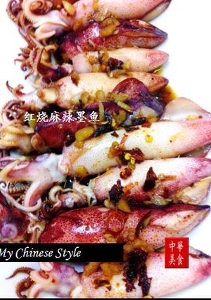 香り辛味ヤリイカ（紅焼麻辣墨魚）-レシピのメイン写真
