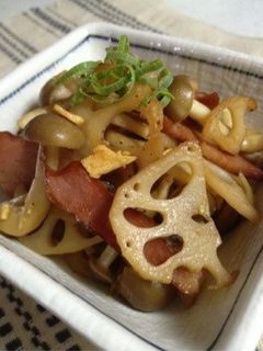 レンコンとベーコンのガーリック炒め-レシピのメイン写真
