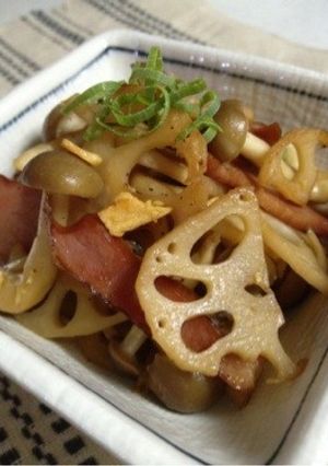 レンコンとベーコンのガーリック炒め-レシピのメイン写真