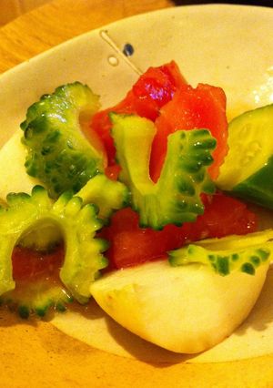 ゴーヤと夏野菜の塩だれサラダ-レシピのメイン写真
