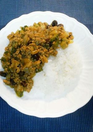 ゴーヤと豚ひき肉のドライカレー☆沖縄より-レシピのメイン写真